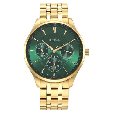 Titan NT90127YM05 Opulent Green Dial Men's Watch