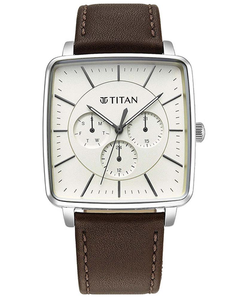Titan NS90147SL01 Avant Garde Quartz Multifunction Silver Dial Men's Watch