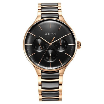 Titan Ceramic Fusion Quartz NS90148KD03 Watch for Men