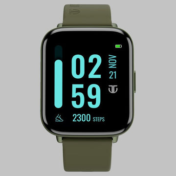 90155AP03 Titan Smart Watch Silicone Green Strap watch for Unisex