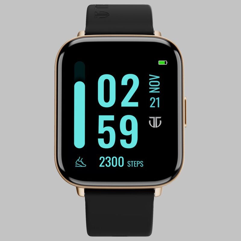 90155AP04 Titan Smart Watch Silicone Black Strap watch for Unisex