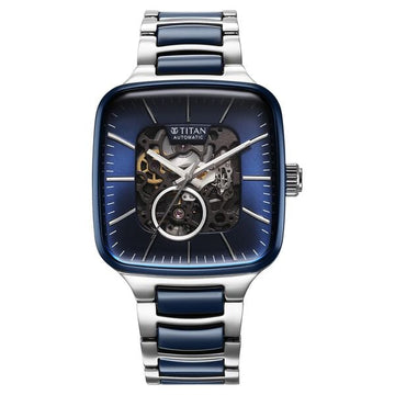 Titan Ceramic Fusion Automatic Square Black Dial Watch for Men