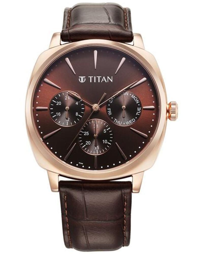 Titan NT90189WL01 Classique Suave Brown Dial Men's Watch