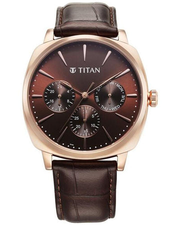 Titan NT90189WL01 Classique Suave Brown Dial Men's Watch
