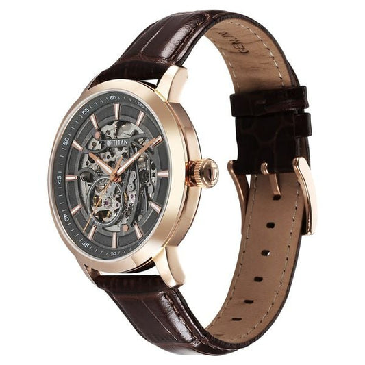 Titan Phoenix Skeletal Automatic 90223WL01 Watch for Men