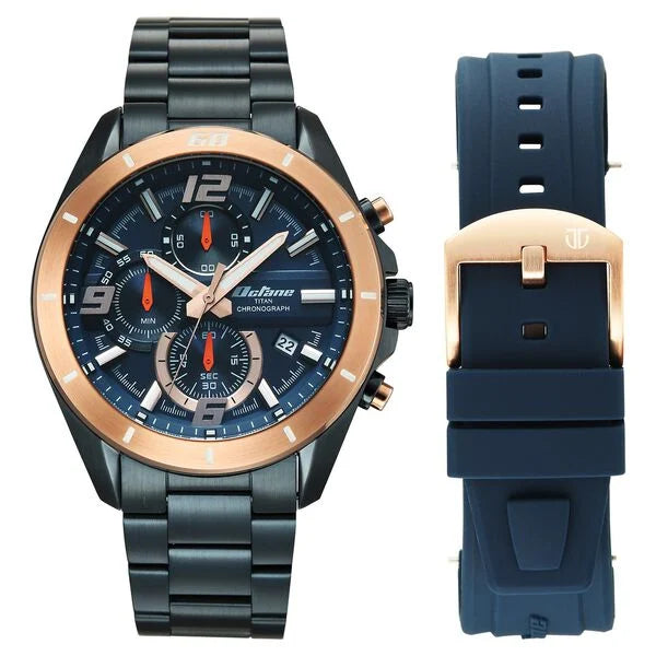 Titan 90253KM02 Octane Velocity Blue Dial Men