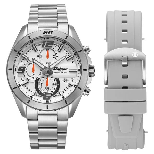 Titan 90253SM01 Octane Velocity White Dial Men