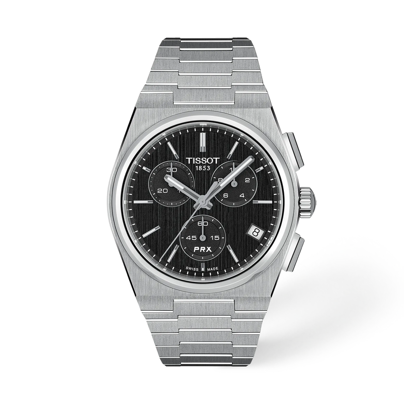 Tissot PRX Chronograph Men Black Dial Watch 41mm T137.417.11.051.00