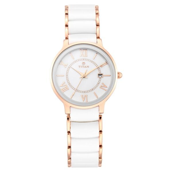 Titan Quartz Analog with Date Strap Watch for Women