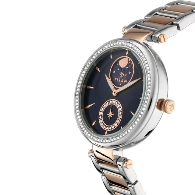 Stellar by Titan Black Dial Analog Watch for Women NR95085KM01 - Kamal Watch Company