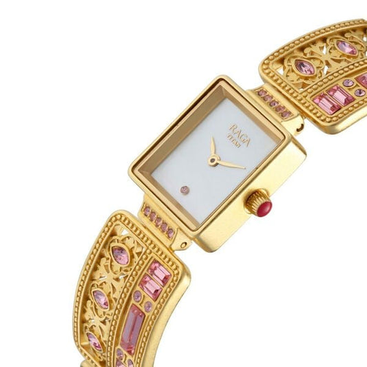 Titan Raga X Masaba Mother of Pearl Dial Women Watch With Metal Strap