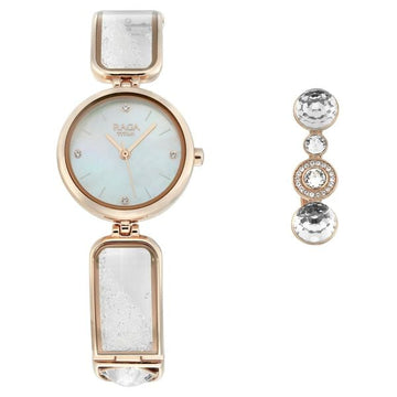 Titan Raga Cocktails Mother of Pearl Dial Analog Metal Strap Watch for Women