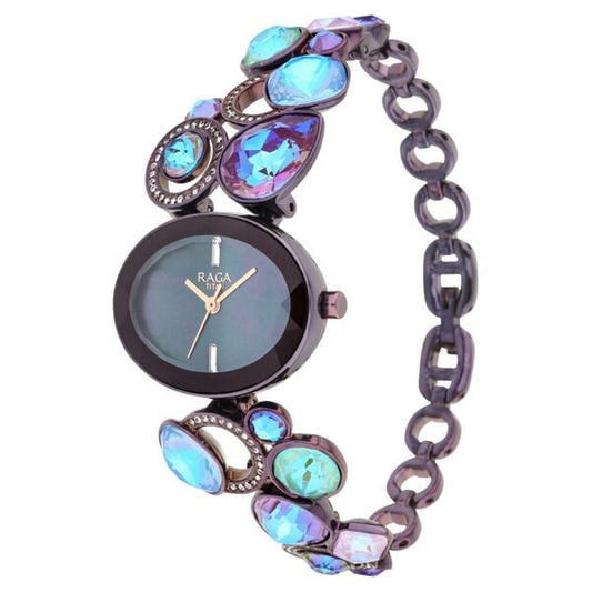 Titan Raga Moments Of Joy Quartz Analog Mother of Pearl Dial Maroon Metal Strap Watch For Women
