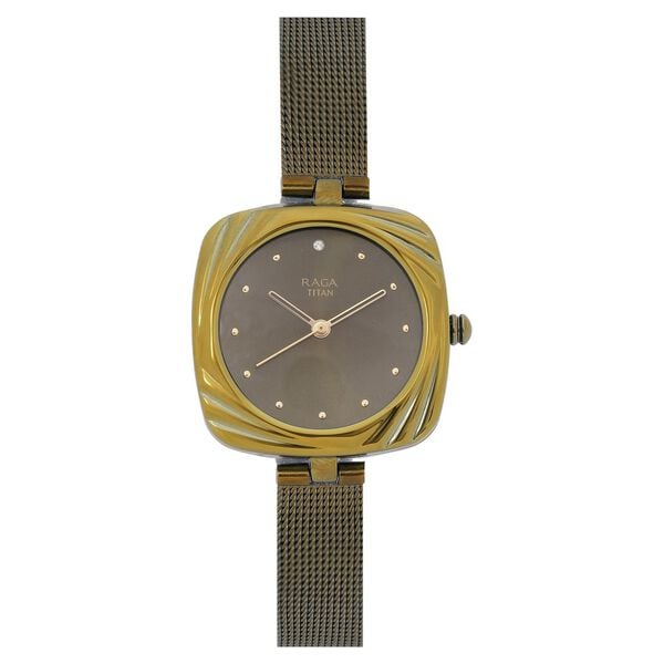Titan Raga Moments Of Joy White Dial Women Watch With Metal Strap