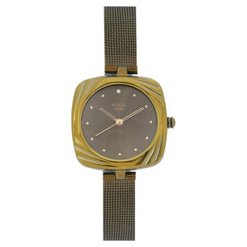 Titan Raga Moments Of Joy White Dial Women Watch With Metal Strap