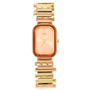 Titan Raga Love All Rose Gold Dial Analog Metal Strap Watch for Women