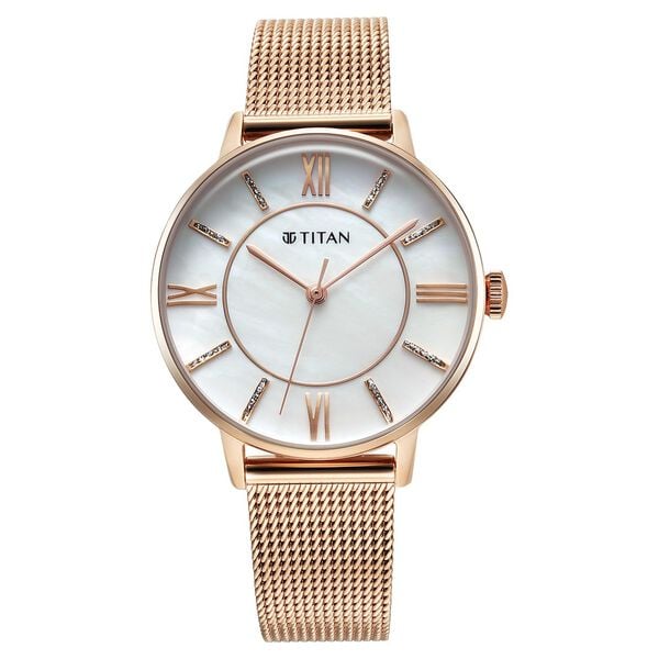 Titan NT95248WM02 TGIF Mother of Pearl Dial Watch for Women