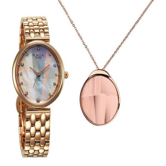 Titan Raga Memoirs 95258WM01F Oval Shaped Watch For Women