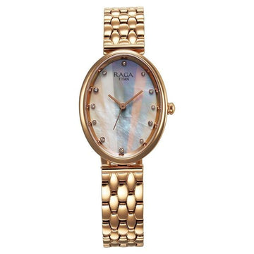 Titan Raga Memoirs 95258WM01F Oval Shaped Watch For Women