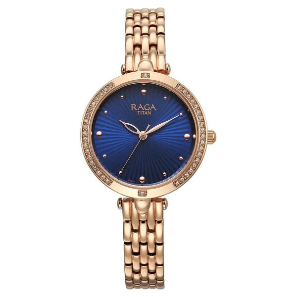 Titan NT95266WM01 Raga Showstopper Quartz Blue Dial Women's Watch
