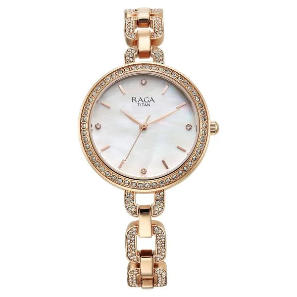 Titan NT95272WM01 Raga Showstopper Mother of Pearl Women Pearl
