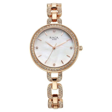 Titan NT95272WM01 Raga Showstopper Mother of Pearl Women Pearl