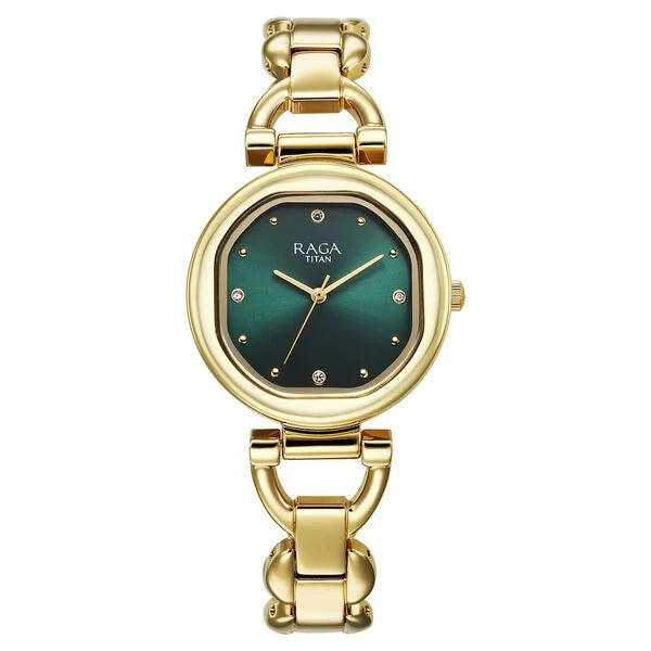 Titan NT95301YM01 Raga Showstopper Green Dial Women's Watch