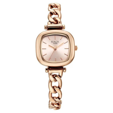 Titan NT95302WM01 Raga Showstopper Rose Gold Dial Women's Watch