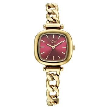 Titan NT95302YM01 Raga Showstopper Maroon DIal Women's Watch