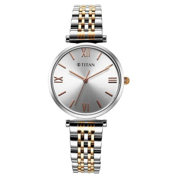 Titan 95313KM01 Workmode Quartz Silver DIal Women's Watch