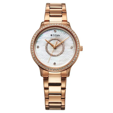 Titan 95314WM01 Glamour Mother of Pearl Dial Watch for Women