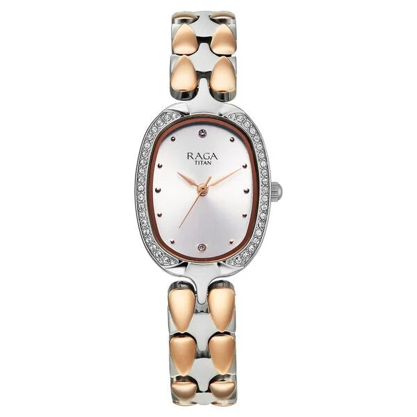 Titan 95347KM01 Raga Showstopper Quartz Silver Dial Women's Watch