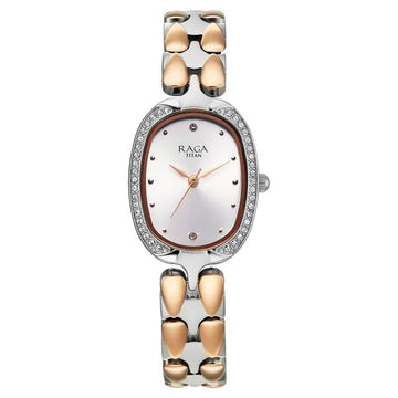 Titan 95347KM01 Raga Showstopper Quartz Silver Dial Women's Watch