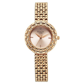 Titan 95350WM01 Raga Showstopper Rose Gold Dial Women's Watch