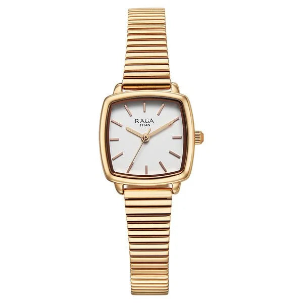 Titan 95361WM01 Raga Showstopper White DIal Women's Watch