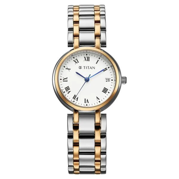 Titan 95370KM01 Christina Workwear Quartz White DIal Women's Watch