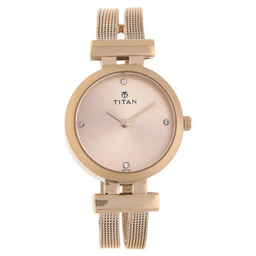 Titan NT9942WM01  Quartz Analog Rose Gold Dial Women's Watch
