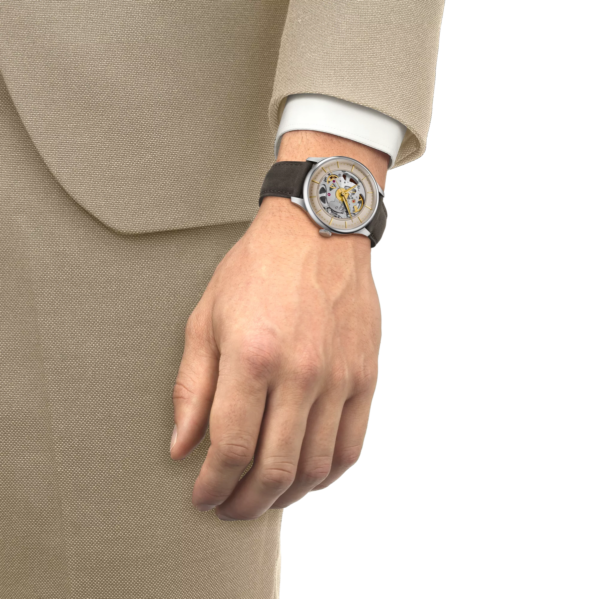 Tissot Chemin Des Tourelles Skeleton 39mm T139.836.16.261.00 Unisex Watch - on the wrist