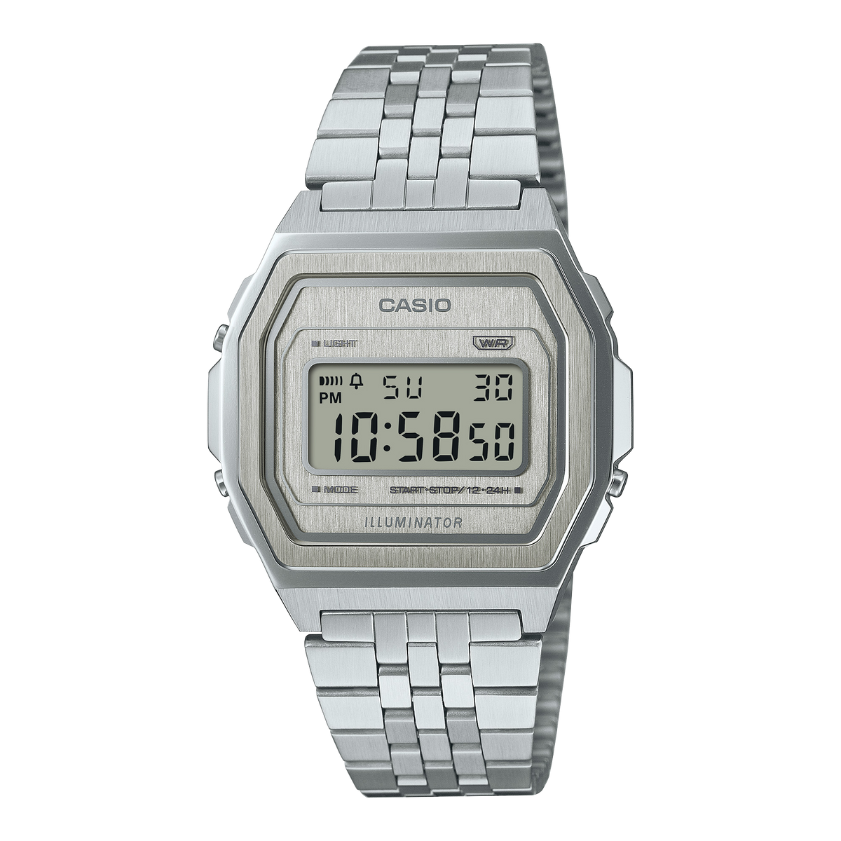 Casio Vintage A1000A-7 – front three-quarter view