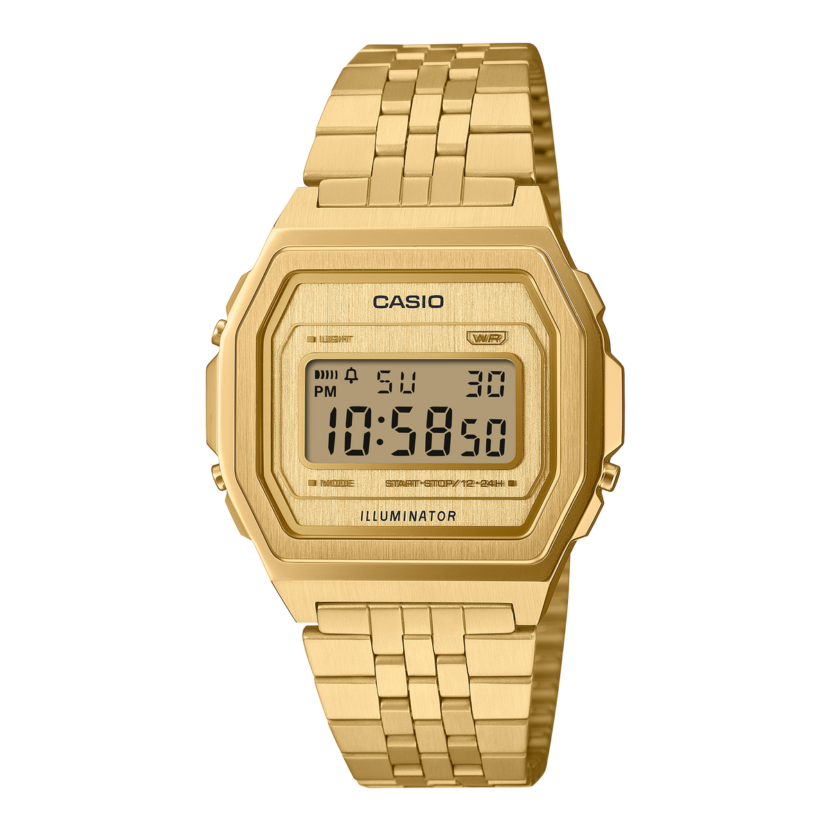 Casio Vintage A1000G-9 – front three-quarter view