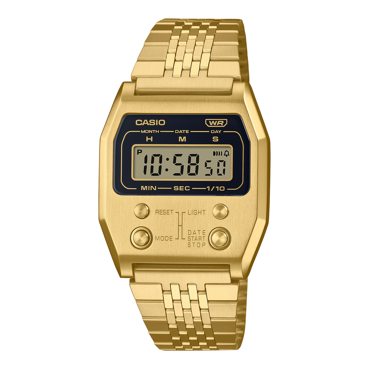 Casio Vintage A1100G-5 – front three-quarter view