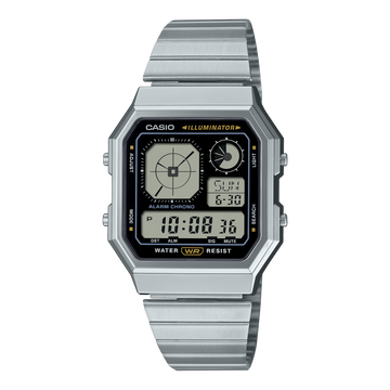 Casio Vintage A130WE-1A – front three-quarter view