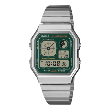 Casio Vintage A130WE-3A – front three-quarter view