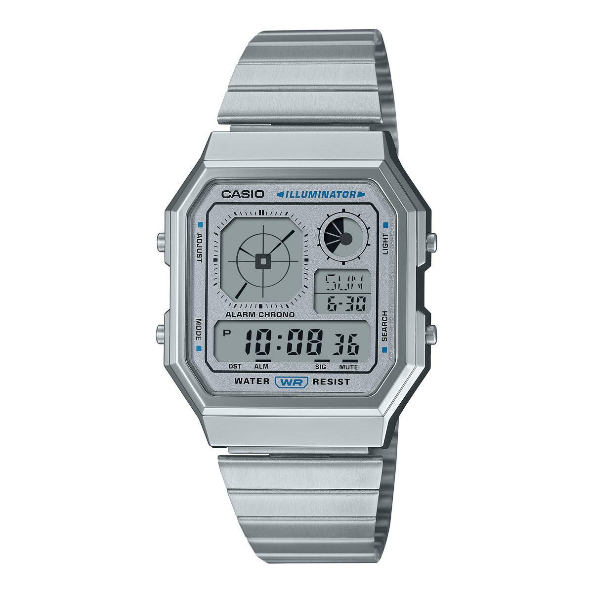 Casio Vintage A130WE-7A – front three-quarter view