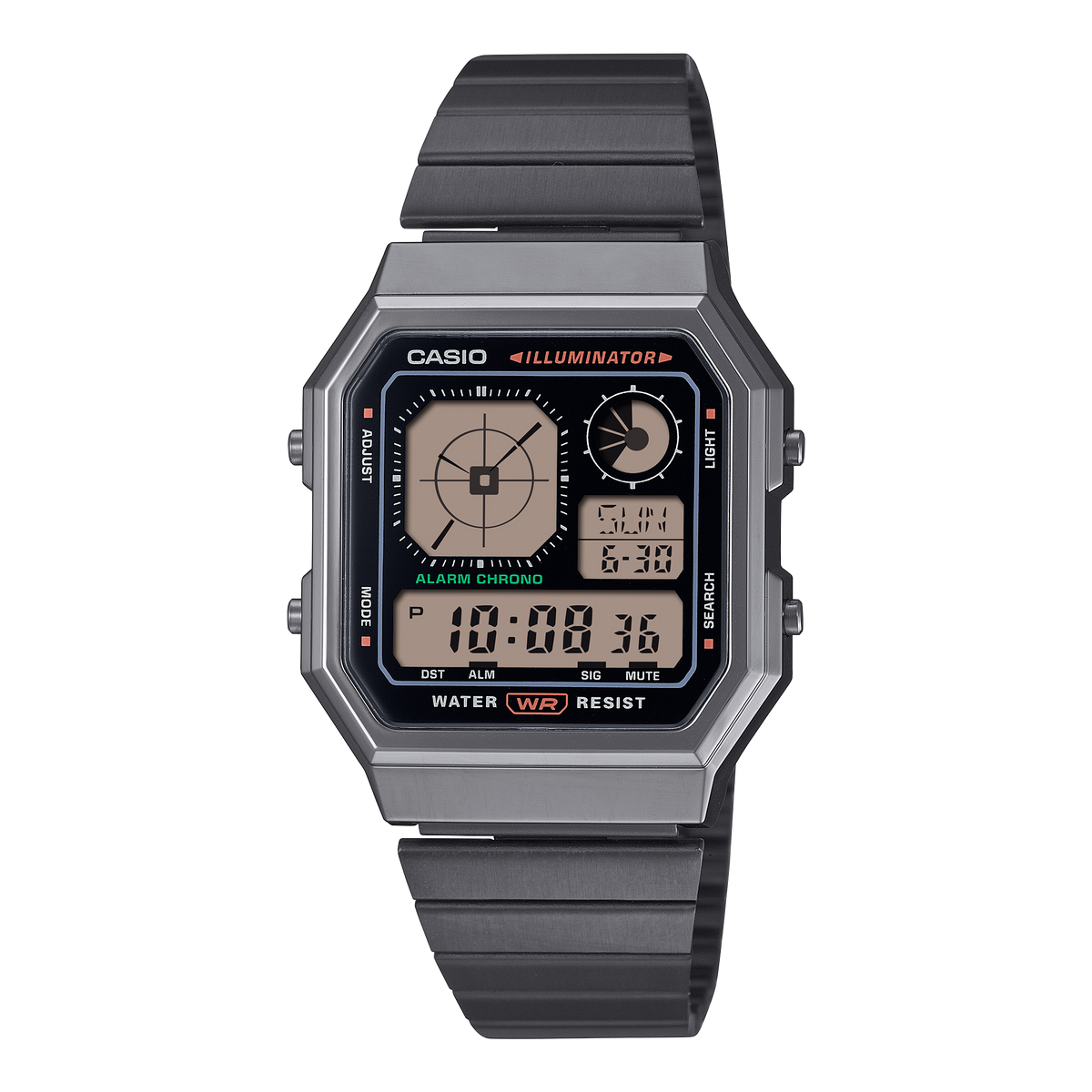 Casio Vintage A130WEGG-1A – front three-quarter view