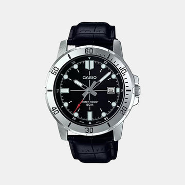 Casio Enticer Men's Analog Leather Watch A1371 - MTP-VD01L-1EVUDF