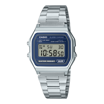 Casio Vintage A158WEA-2 – front three-quarter view