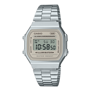Casio Vintage A168WA-8AY – front three-quarter view