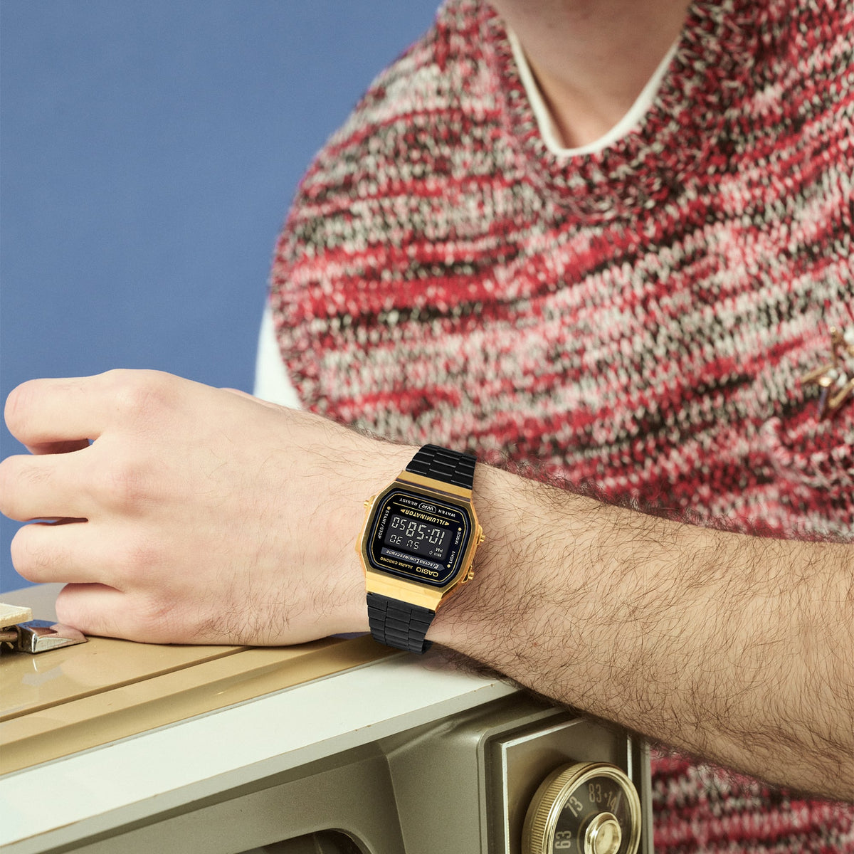 Casio Vintage A168WEGB-1B – on the wrist