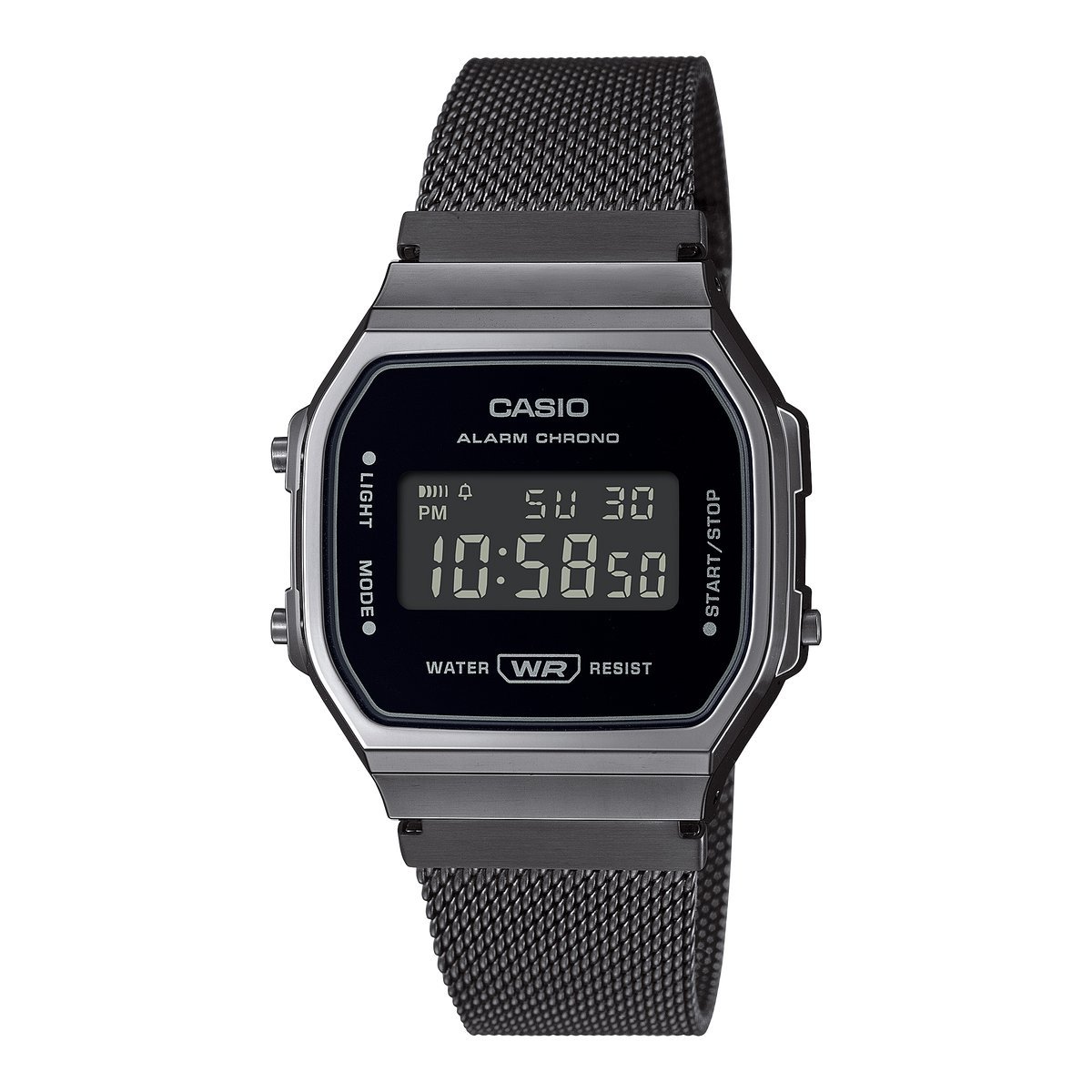 Casio Vintage A168WEMB-1B – front three-quarter view
